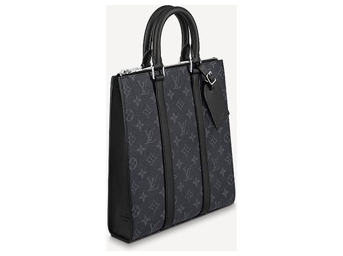 Louis Vuitton Borsa a tracolla LV Sac Plat eclipse Nero - vista 4