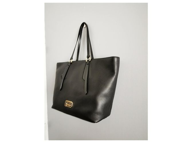 Grande borsa tote Lancel in pelle nera Nero - vista 5