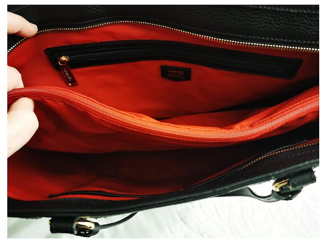 Grande borsa tote Lancel in pelle nera Nero - vista 8