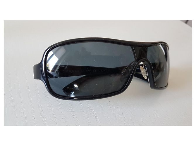 Occhiali da sole Prada Modello Maschera Neri Metallo Nero - vista 13