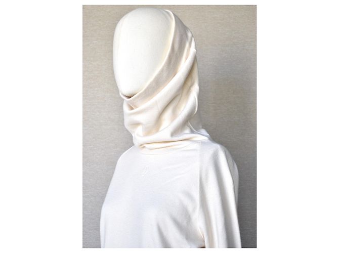 Hermès Pull Col Long Cachemire Crème - vue 6