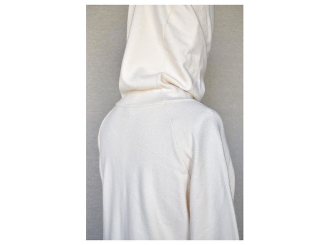 Hermès Pull Col Long Cachemire Crème - vue 8