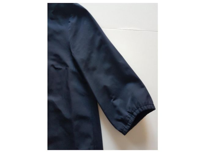 Max Mara Kleid blau aus Baumwolle und Polyester Dunkelblau - Ansicht 3