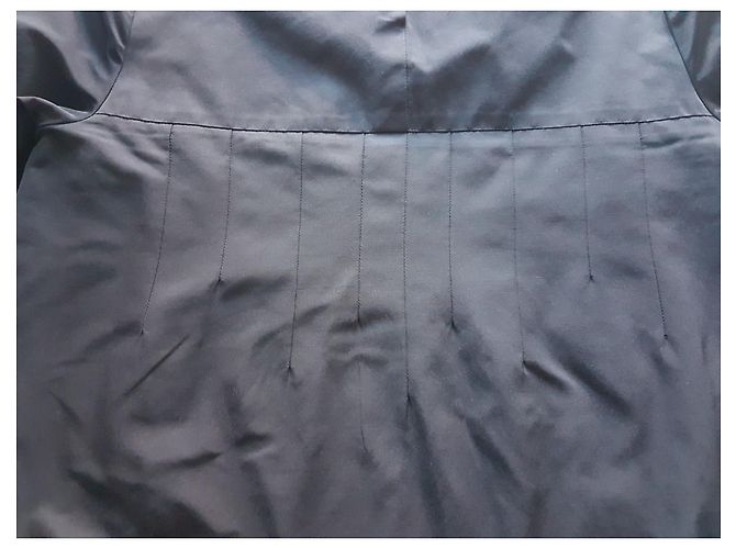 Max Mara Kleid blau aus Baumwolle und Polyester Dunkelblau - Ansicht 8