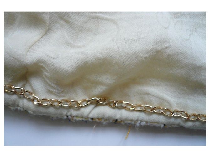 CHANEL Kurze beige Tweedjacke BE T38 Mehrfarben - Ansicht 13