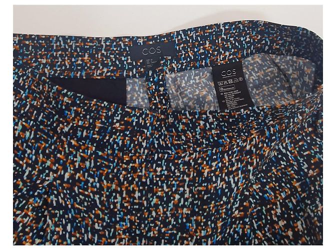 Calças Cos de viscose e lã Multicor - vista 6