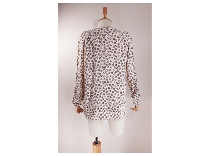 Top Tommy Hilfiger de Viscosa Beige Rojo Blanco Multicolor - vista 3