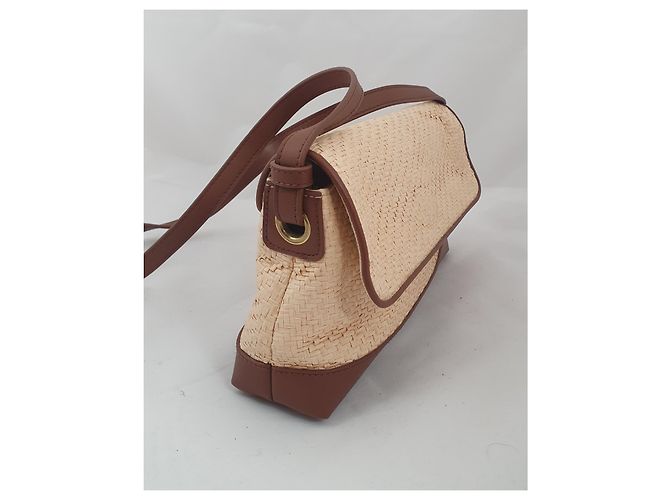 Sac à main Aigner Etienne en paille de papier marron beige Multicolore - vue 2