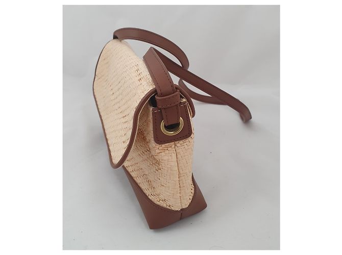 Sac à main Aigner Etienne en paille de papier marron beige Multicolore - vue 3