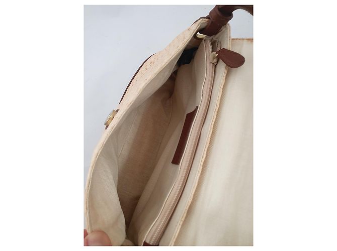 Sac à main Aigner Etienne en paille de papier marron beige Multicolore - vue 6