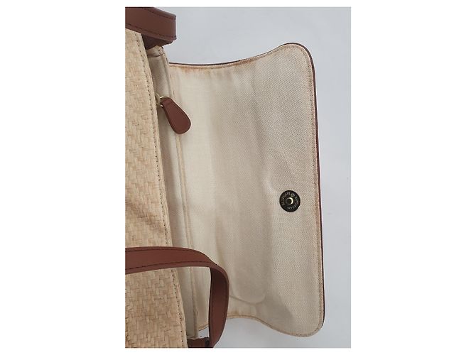 Sac à main Aigner Etienne en paille de papier marron beige Multicolore - vue 8