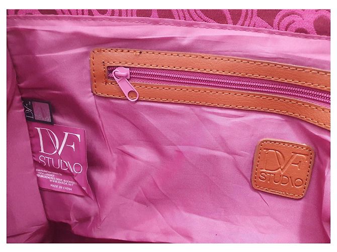 Diane Von Furstenberg DVF Studio Handtasche aus Leder und Stoff Mehrfarben - Ansicht 6