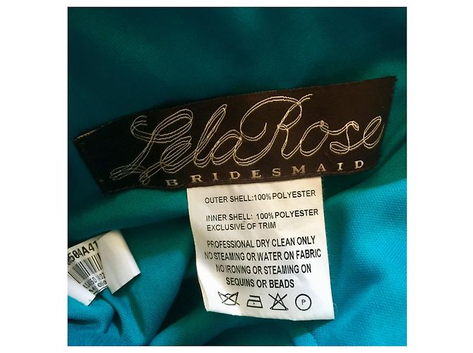 Abito Lela Rose monospalla decorato con rose Verde - vista 4