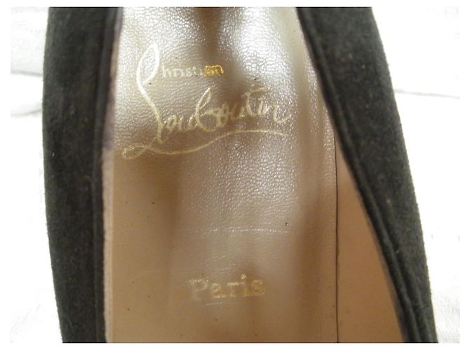 Décolleté Christian Louboutin Bicolore Nero e Marrone Scuro - vista 8
