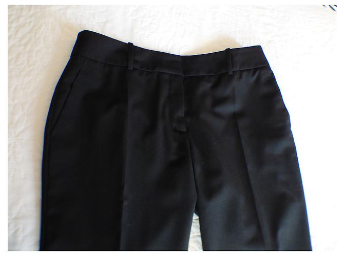 Sandro Black Pants Wool Blend Size 42 - view 5