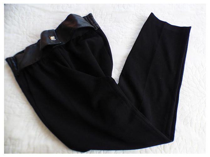 Calça Sandro de couro com cinto preto - vista 15