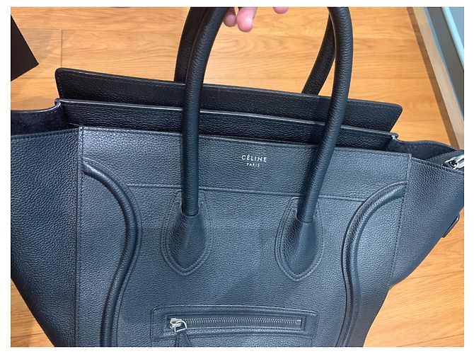Borsa a mano Céline Luggage in pelle nera Nero - vista 2