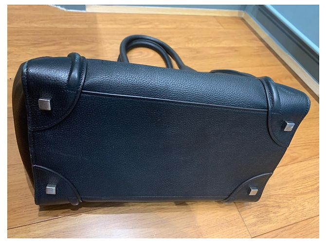Borsa a mano Céline Luggage in pelle nera Nero - vista 6