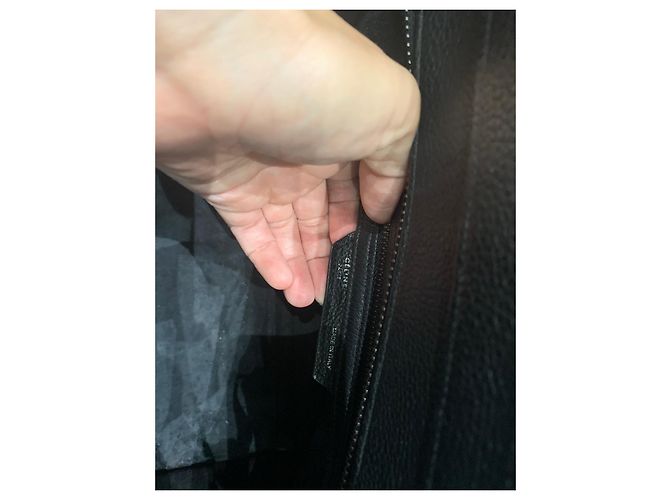 Borsa a mano Céline Luggage in pelle nera Nero - vista 8