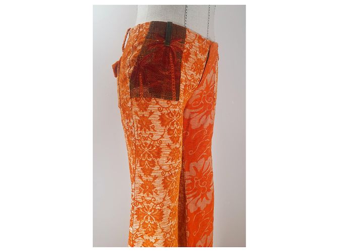 Autre Marque Barcelona Hose orange Baumwolle Rayon Polyester - Ansicht 2