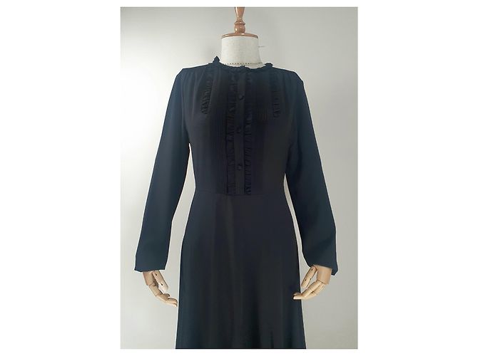 Alexander McQueen Kleid aus schwarzer Seide - Ansicht 2