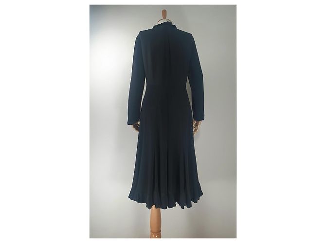 Alexander McQueen Kleid aus schwarzer Seide - Ansicht 4
