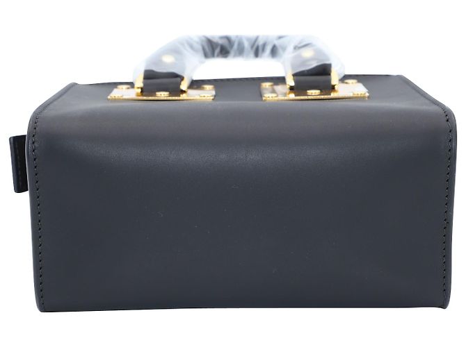 Borsa Sophie Hulme Mini Box Albion in pelle nera Nero - vista 5