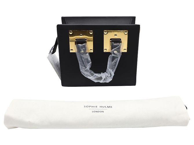 Borsa Sophie Hulme Mini Box Albion in pelle nera Nero - vista 6