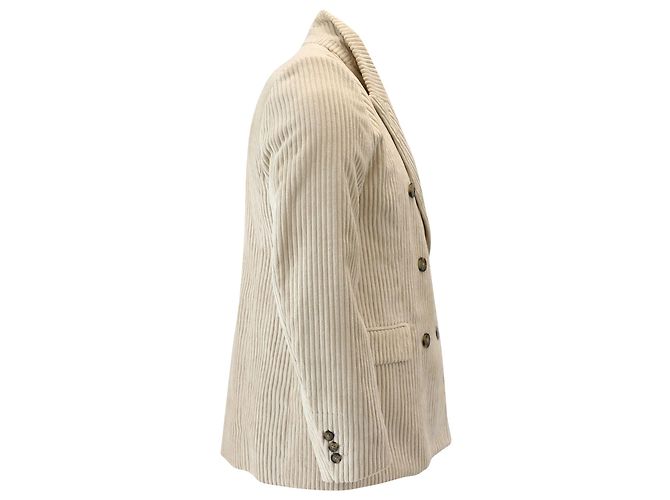 Isabel Marant Étoile Daleyo Blazer de veludo cotelê com busto forrado em poliéster bege - vista 2