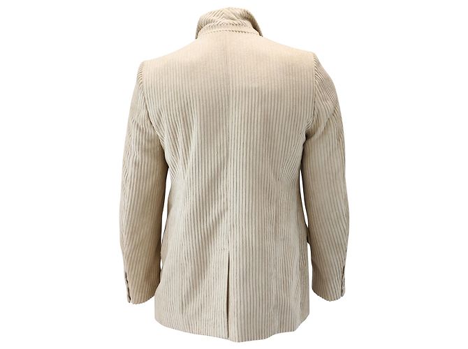 Isabel Marant Étoile Daleyo Blazer de veludo cotelê com busto forrado em poliéster bege - vista 3