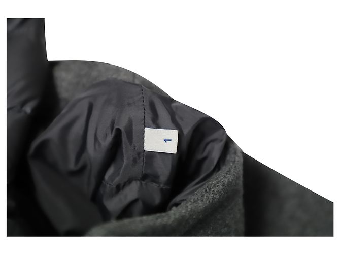 Abrigo Moncler Euphemia con chaleco acolchado en lana virgen gris - vista 9