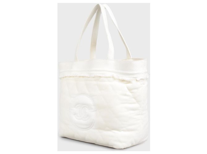 Chanel Borsa da spiaggia in spugna con la coperta Bianco - vista 3