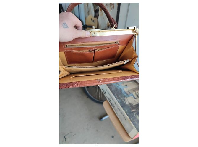Lancel Porte-documents Caramel Cuir Exotique - vue 3