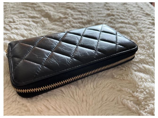 Mademoiselle Billetera de Chanel 2.55 Amuletos de la suerte Negro - vista 5