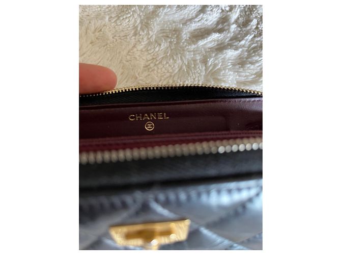 Mademoiselle Billetera de Chanel 2.55 Amuletos de la suerte Negro - vista 6