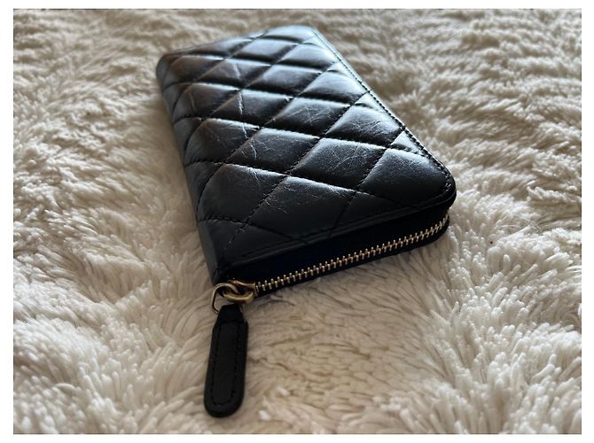 Mademoiselle Billetera de Chanel 2.55 Amuletos de la suerte Negro - vista 8