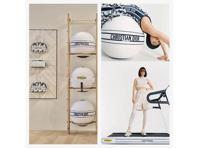 Ballon de gymnastique Technogym Logo blanc en édition limitée pour le yoga 128DIOR - vue 6