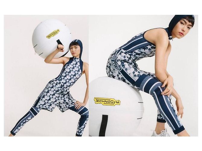 Ballon de gymnastique Technogym Logo blanc en édition limitée pour le yoga 128DIOR - vue 9