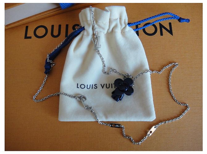 Louis Vuitton collar VIVIENNE Azul - vista 3