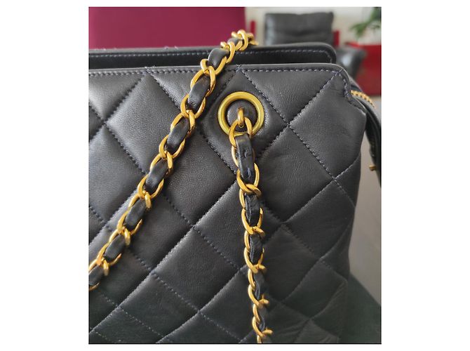 Chanel Vintage Tasche Dunkelblau - Ansicht 12