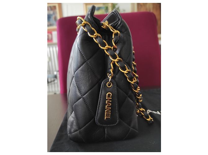 Chanel Vintage Tasche Dunkelblau - Ansicht 4