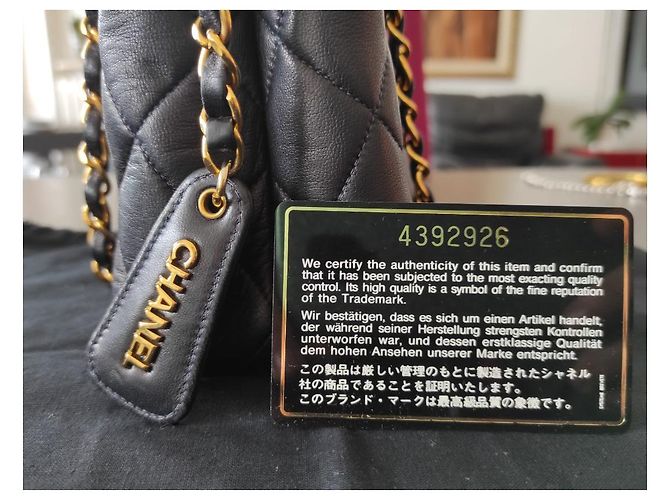 Chanel Vintage Tasche Dunkelblau - Ansicht 7