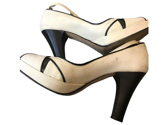 Autre Marque Loxwood-Lederpumps Aus weiß - Ansicht 6