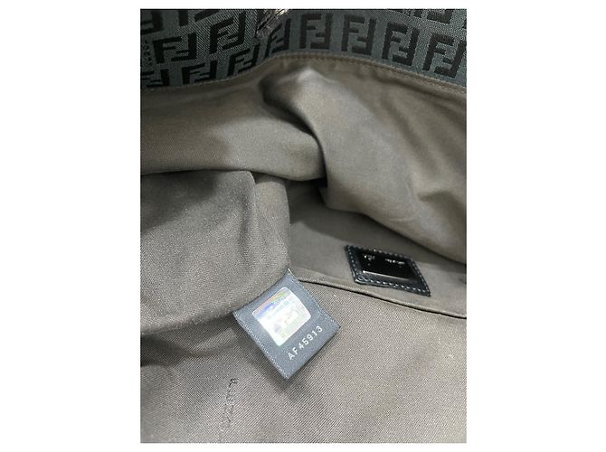 Clutch Fendi Collector Square in tela monogram e pelle nera Nero - vista 3