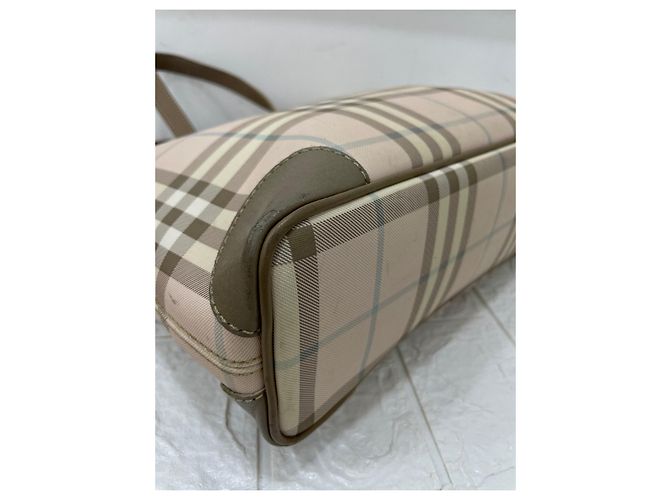 Borsa tote Burberry Nova rosa in tessuto Multicolore - vista 6