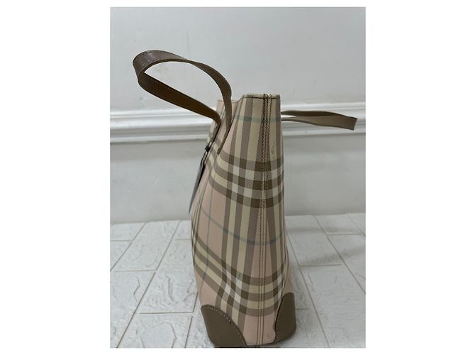 Borsa tote Burberry Nova rosa in tessuto Multicolore - vista 7