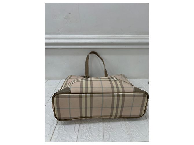 Borsa tote Burberry Nova rosa in tessuto Multicolore - vista 8