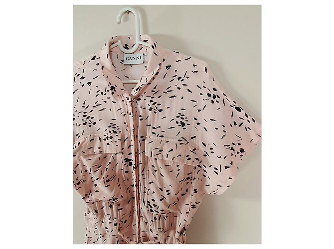 Ganni Kleid aus hellrosa Viscose Pink - Ansicht 2