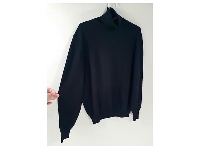 Autre Marque Pal Zileri Polo Pullover Schwarz Wolle - Ansicht 3