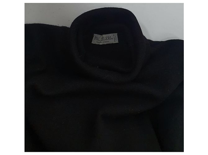 Autre Marque Pal Zileri Polo Pullover Schwarz Wolle - Ansicht 5
